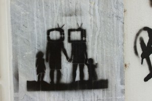 The TV imagery is highly prevalent. Recently this idea that the TV is increasingly responsible for raising children has erupted.