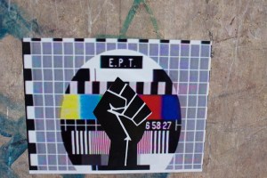 Nearly two weeks after Samaras shut down ERT, I saw this sticker.